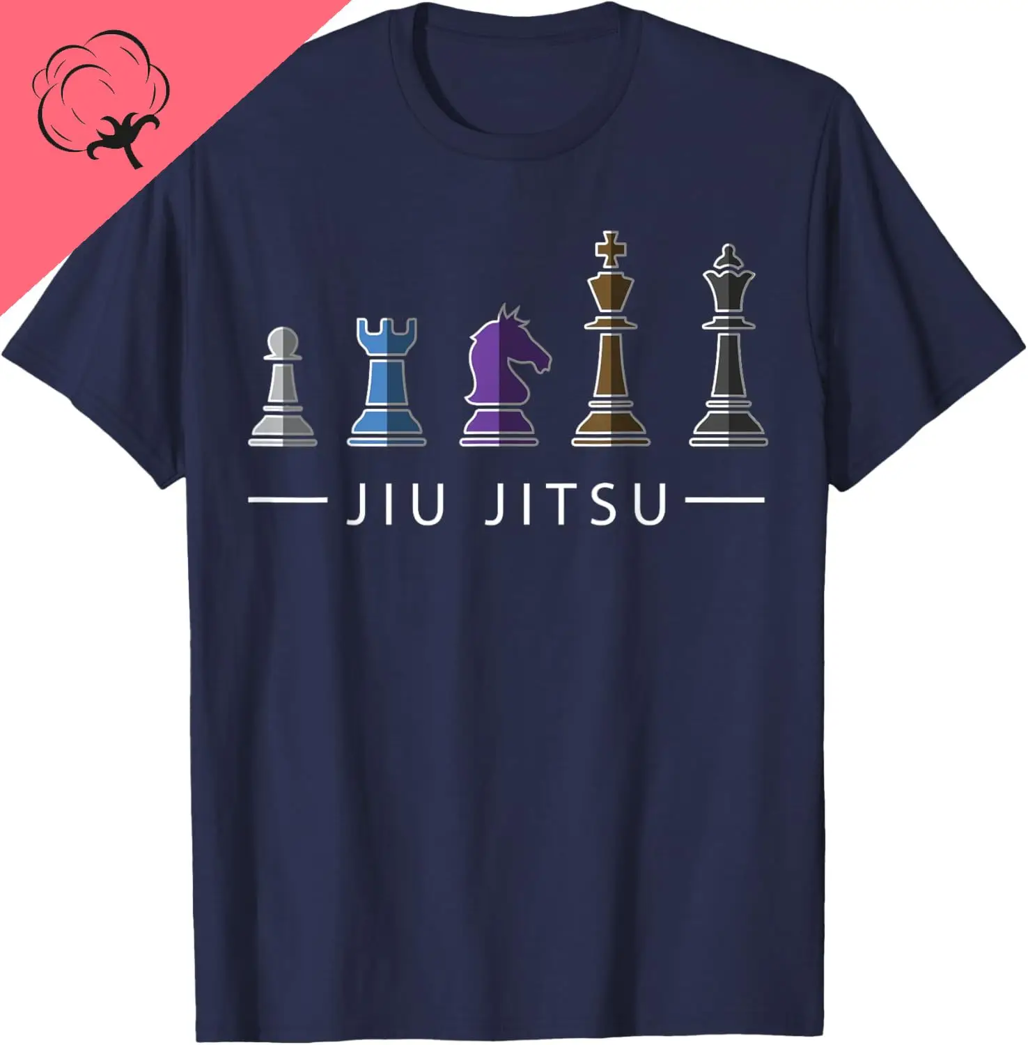 Funny BJJ Brazilian Jiu Jitsu Chess Belt Fighter MMA Gifts T-Shirt Breathable and Comfortable Cotton Short Sleeve Tee Camisas