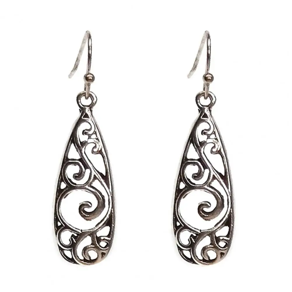 1 Pair Bohemia Earrings Ornament Waterfall Shape Ultra-Light Long Hanging Vintage Drop Earrings for Women