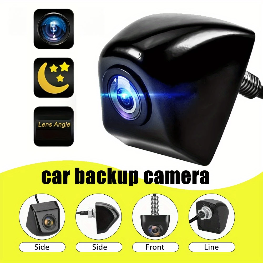 Backup Camera with HD Night Vision, Hardwired Power Supply, for Cars, Trucks, SUVs, RVs, Campers - Parking Assistance Lines