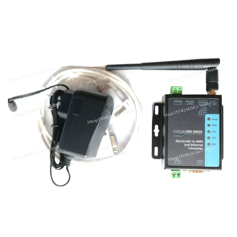 USR-W610 RS232/RS485 to WiFi Ethernet Converter: Serial Server, Modbus Gateway, Industrial IoT Device