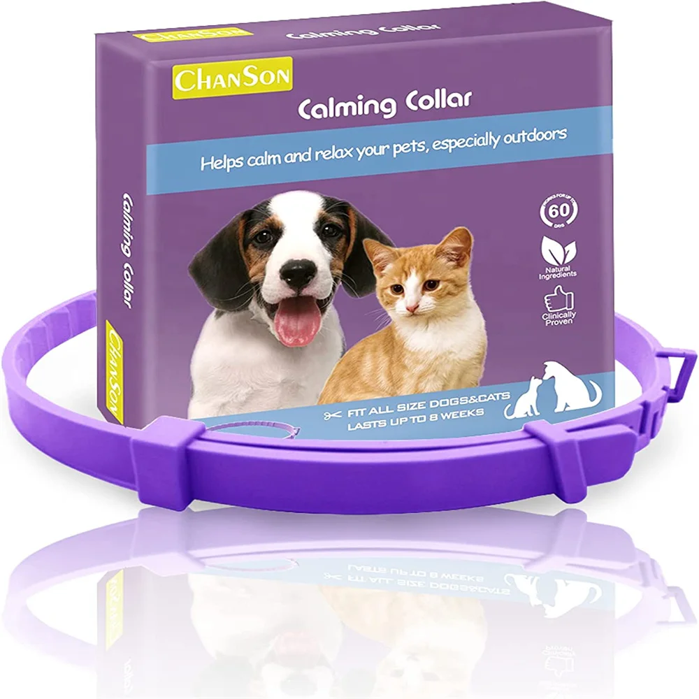 

Pet Calm Collar Cat Soothing Collar Dag Cat Emotion Mood Control Collar Adjustable Waterproof Necklace Cat Dog Relax Accessories