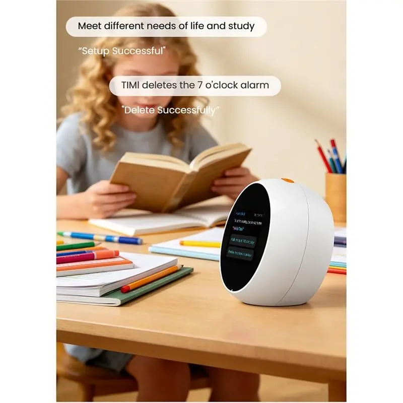 ABLN-AI Voice Interactive Learning Machine Touch Screen Smart Alarm Clock Time Management Children's Story Reading Companion
