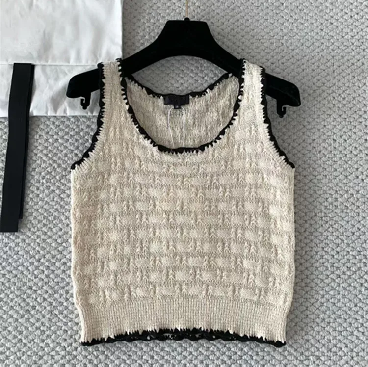 

Customization European women's fashion 2026 spring new collection Sleeveless cotton knitted sweater vest and skirt suit
