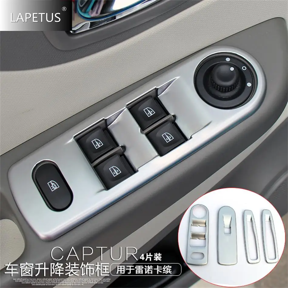 

Matte Steering Wheel / Door Handle / Window Lift Button / Read Lights Cover Trim For Renault Captur 2014 - 2018 Car Accessories
