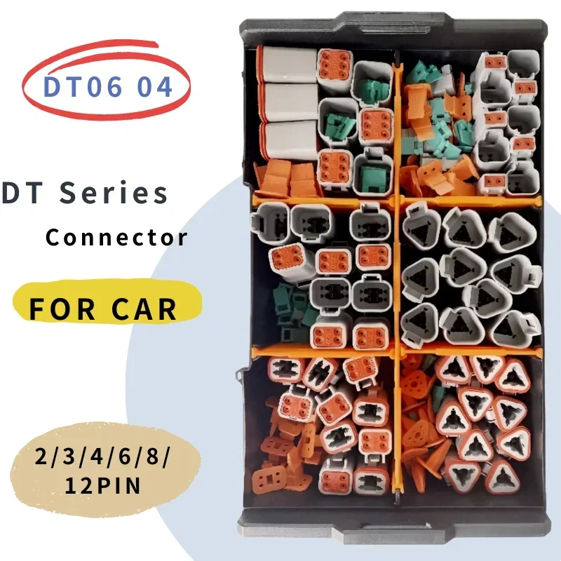 

588 PCS Kit Deutsch type DT 2 3 4 6 8 12Pin Auto Waterproof Connector Automotive Plug DT06-2/3/4/6/8/12S DT04-2/3/4/6/8/12P