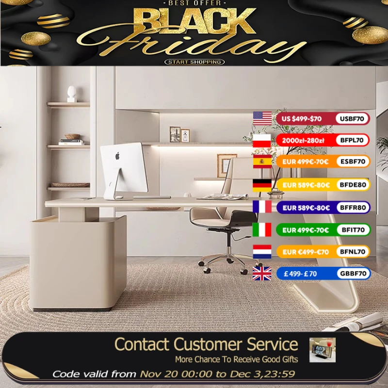 

Дизайнерские офисные столы Luxury Manager, современное хранилище, эстетический большой письменный стол для руководителей, ноутбук, домашняя мебель Escrivaninha