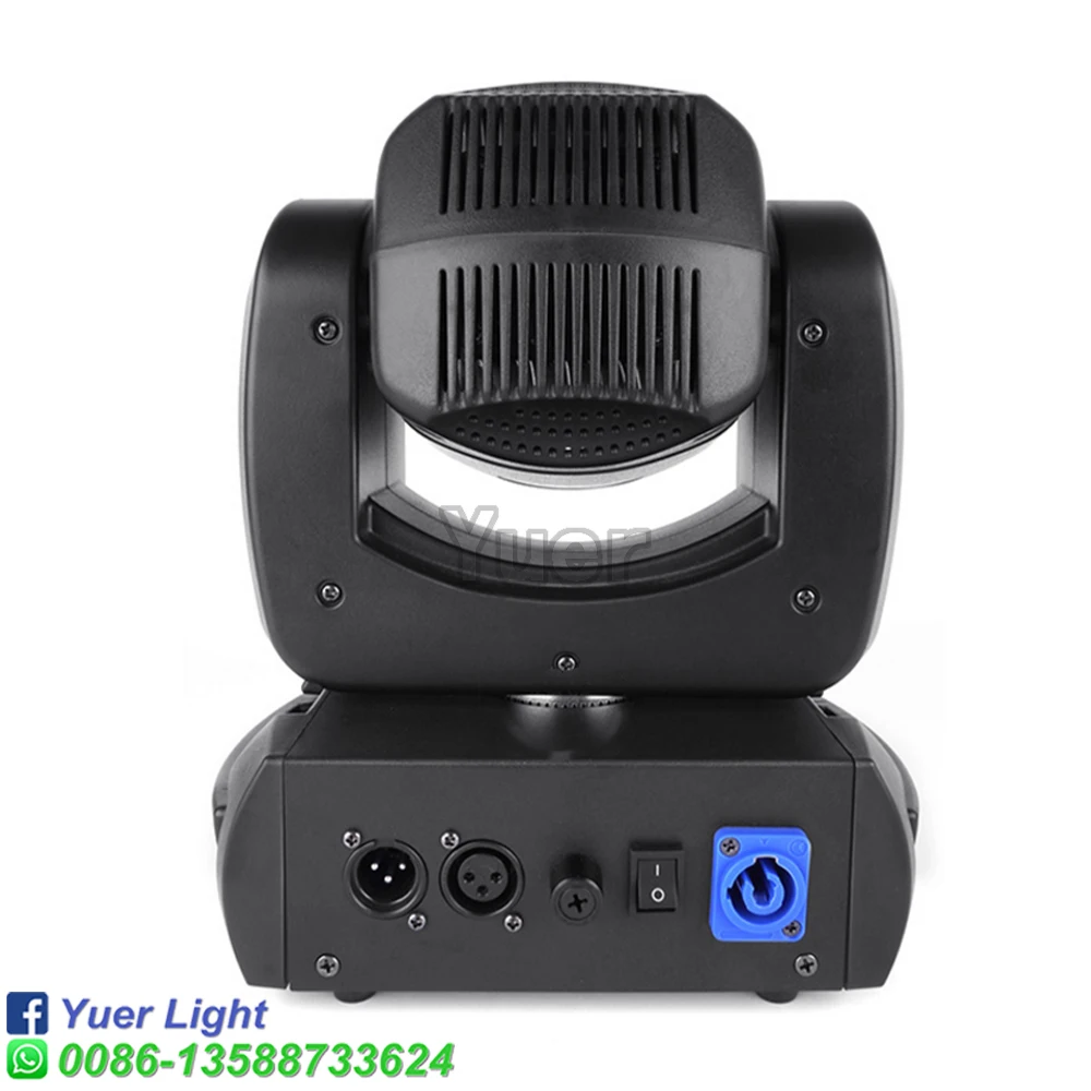 Imagem -03 - Yuer-led Feixe de Luz Principal Movente Prisma Rotativo Super Brilhante Estroboscópio Ajustável Dmx Som Ativado Luzes do Palco 100w