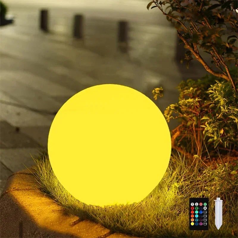 Lumière solaire 500 mah batterie au Lithium éclairage extérieur jardin pelouse 24 touches télécommande sphérique lumières solaires éclairage extérieur