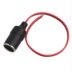 Cabo do carregador de isqueiro do carro fêmea, tomada fêmea conector adaptador, Universal, 12V, 18A, Max120W, novo, 1Pc