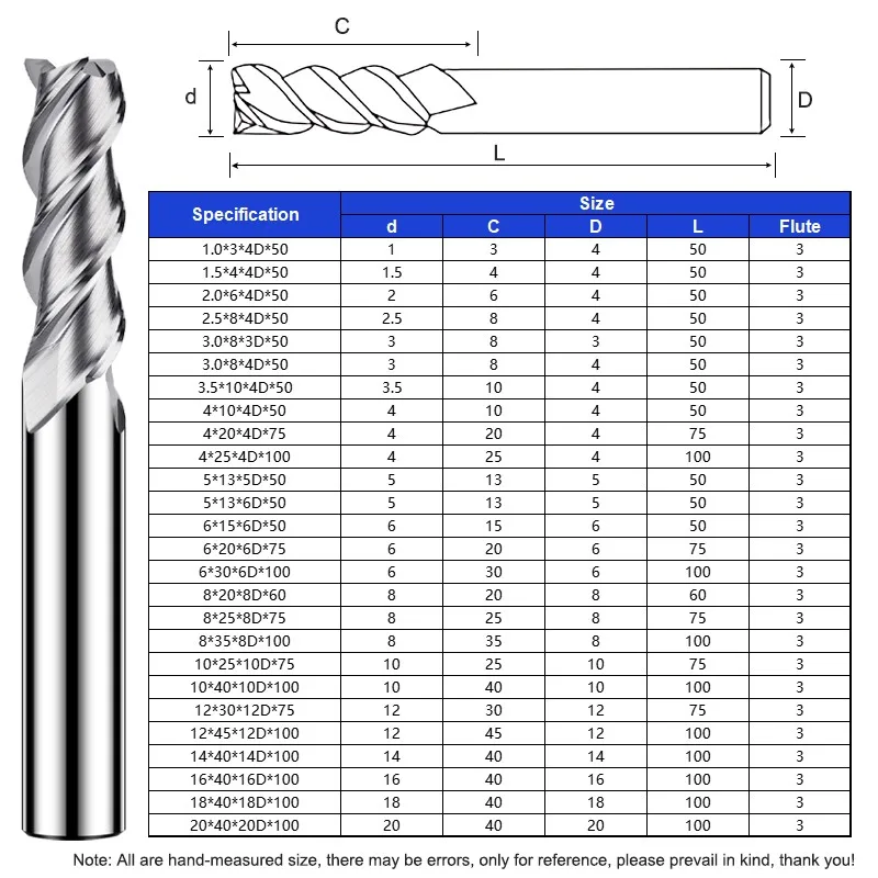 SHAZAM HRC65 3-Flute Tungsten Steel Carbide For Aluminium Flat Milling Cutter CNC Mechanical Machining Center End Mill Tools