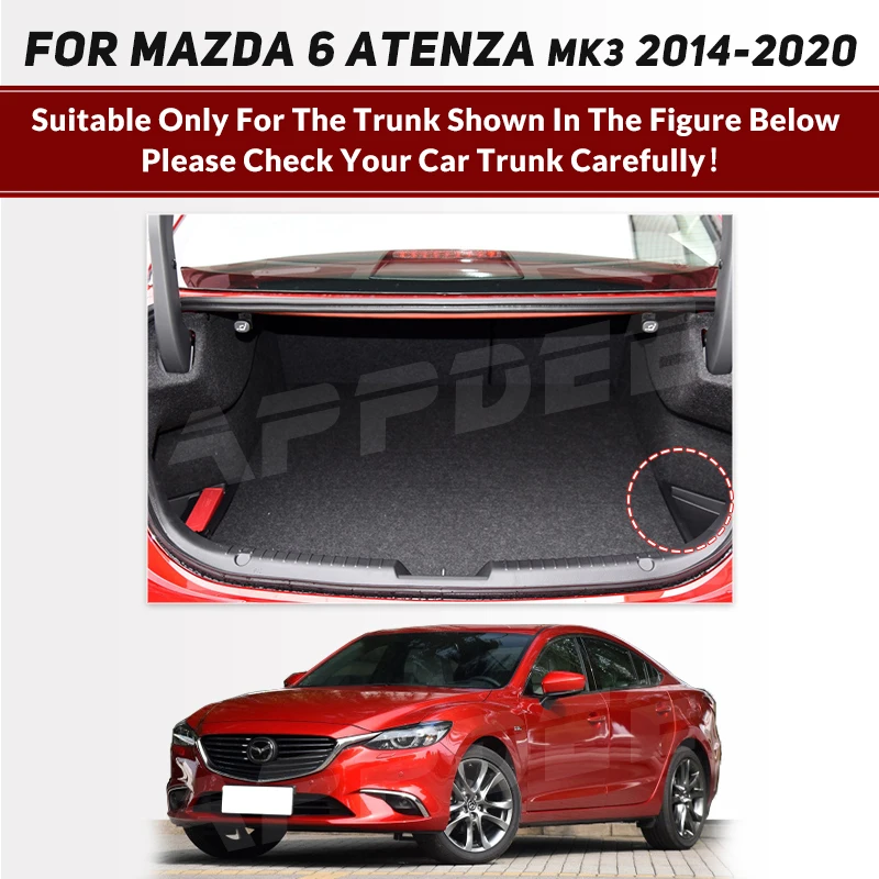Car Trunk Mat For Mazda 6 Atenza 2014 2015 2016 2017 2018 2019 2020 2021 Custom Car Accessories Auto Interior Decoration
