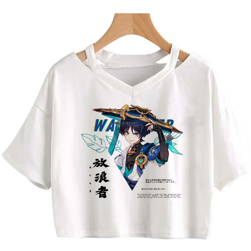 Scaramouche t shirt women summer manga t-shirts female 2000s harajuku funny clothes