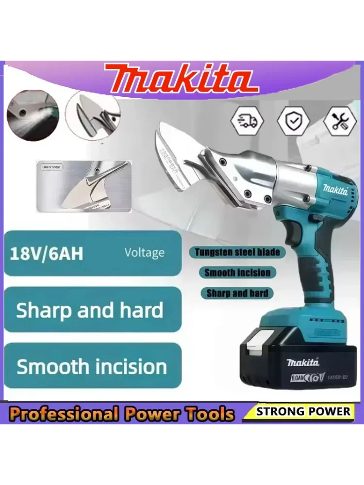 Makita ciseaux outils de coupe feuille de fer sans fil ciseaux électriques sans brosse cisaillement de tôle Rechargeable adapté à la batterie 20V