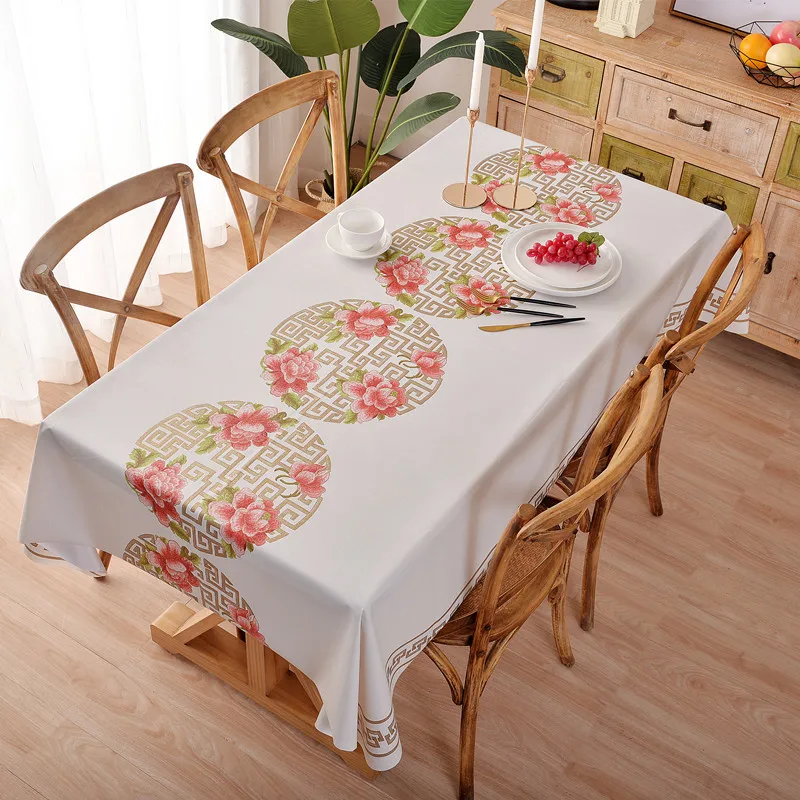 

Waterproof Oil Proof and Wash Free Rectangular Nordic Instagram Dining Table Cloth