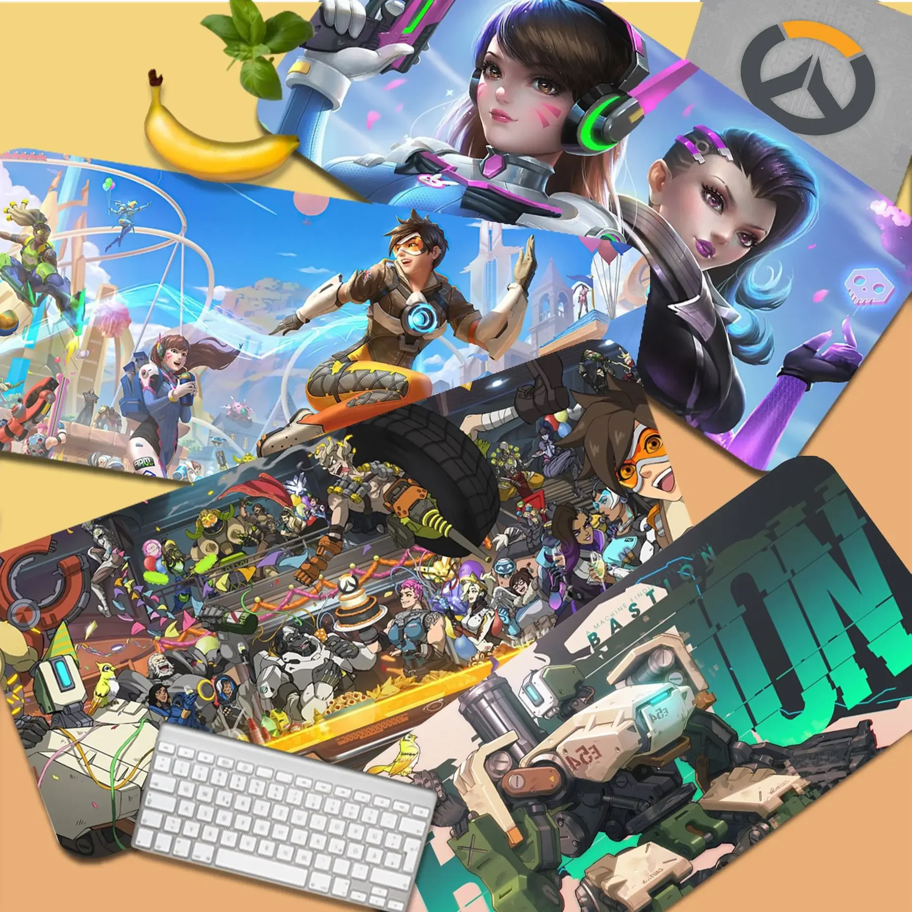 

Game O-Overwatch Mousepad girl pad Keyboards Mat Rubber Gaming mousepad Desk Mat Size for large Edge Locking Game Keyboard Pad