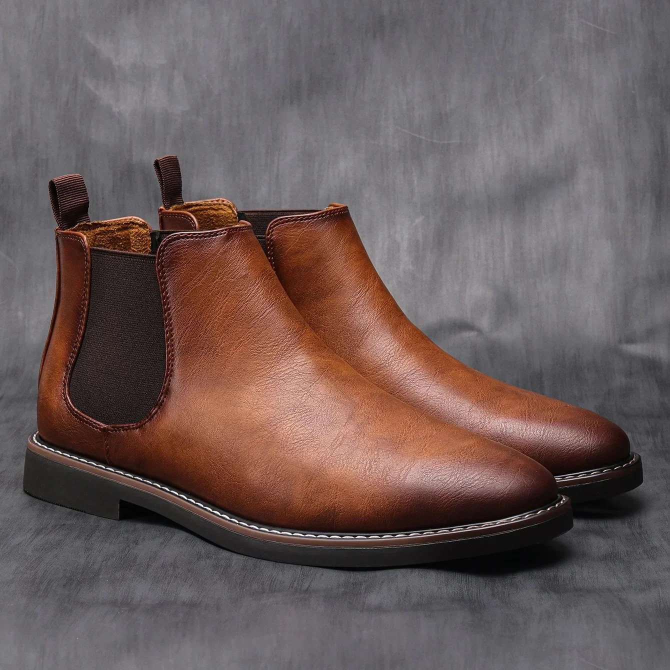 Botas de Chelsea retro elegantes masculinas, confortáveis, novo, 2024