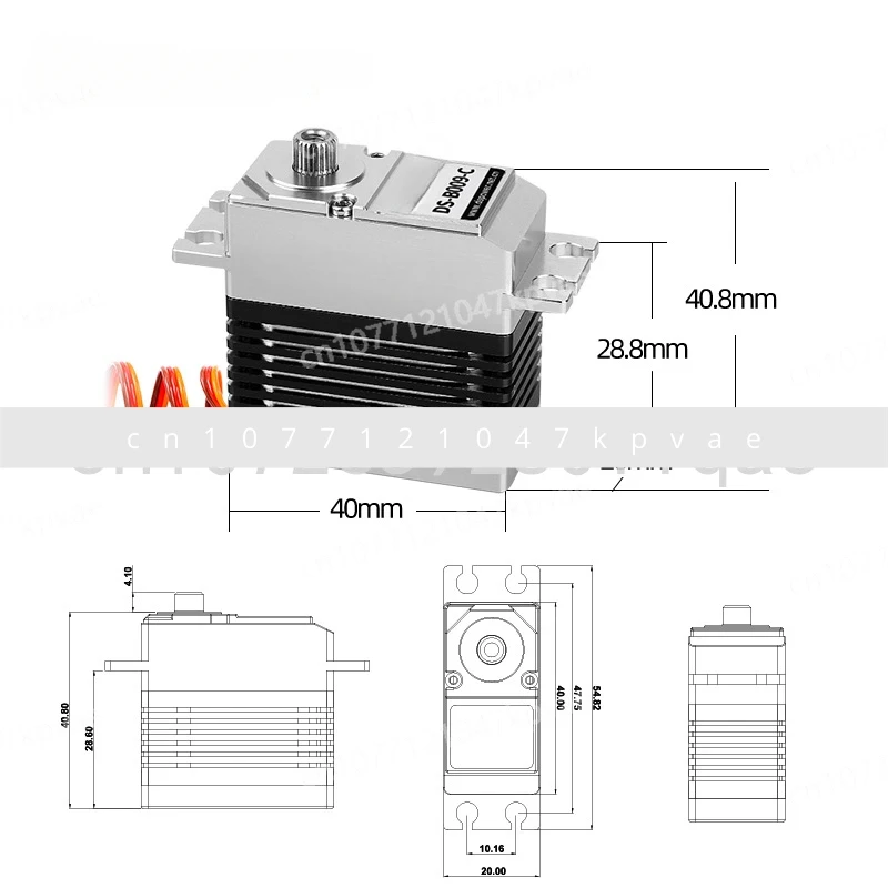 All metal brushless motor for large car models with waterproof splash life Industrial grade servo Micro servo