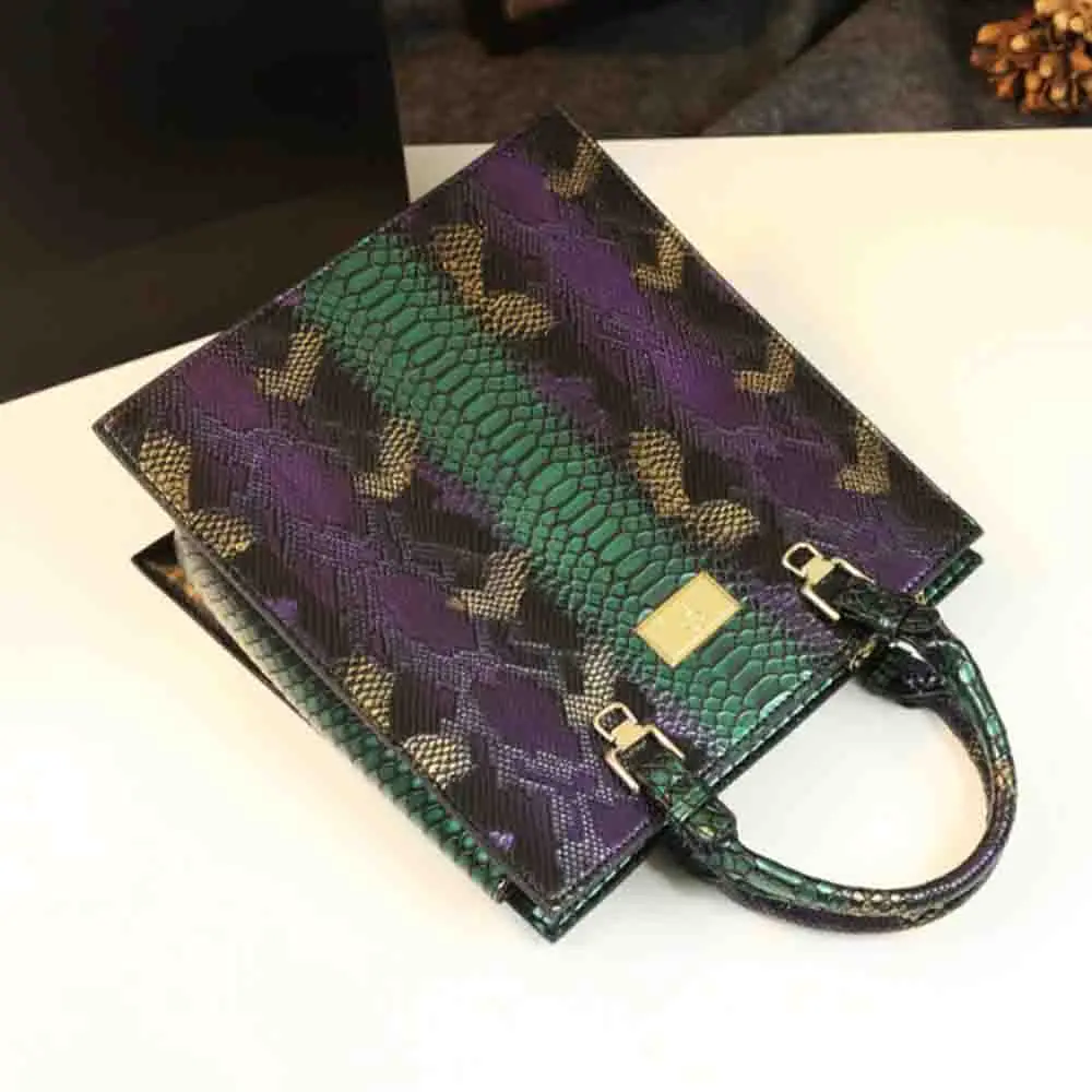 Imagem -04 - Bolsa de Pele de Cobra de Alto Grau para Mulheres Bolsa de Ombro Transversal Feminina Bolsa Chique Nobre Nova Moda Verão 2023