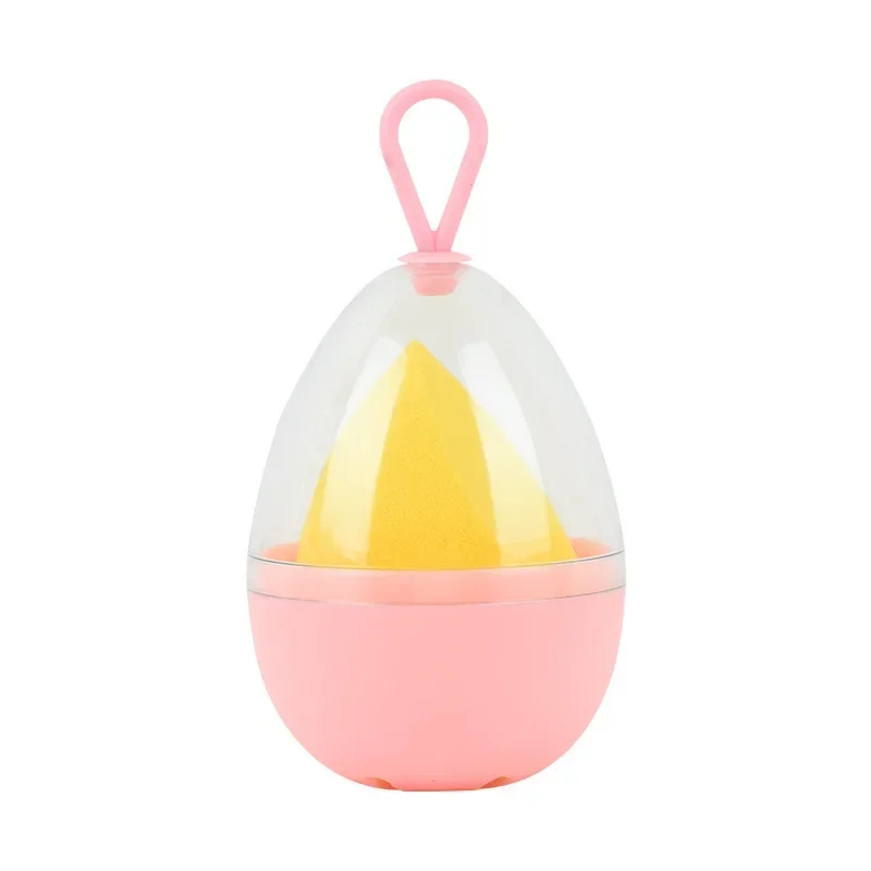 1Pcs Empty Transparent Cosmetic Egg Shaped Rack Makeup Blender Puff Holder Puffs Drying Box Storage Case Portable Sponge Stand