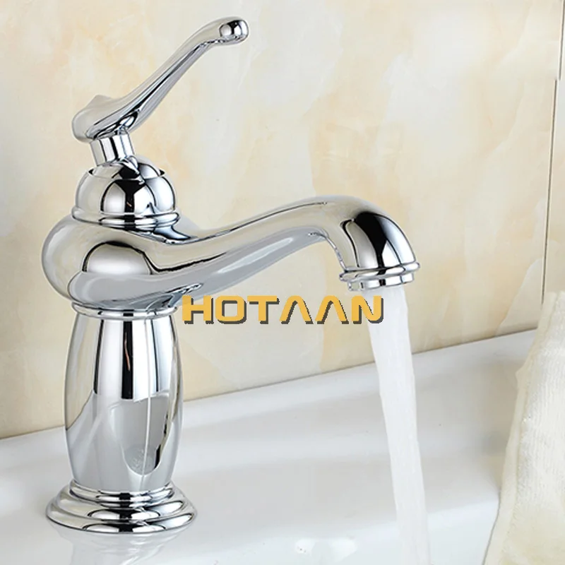 . New arrival Bathroom gold Basin Faucet Gold finish Brass Mixer Tap with ceramic torneiras para banheiro