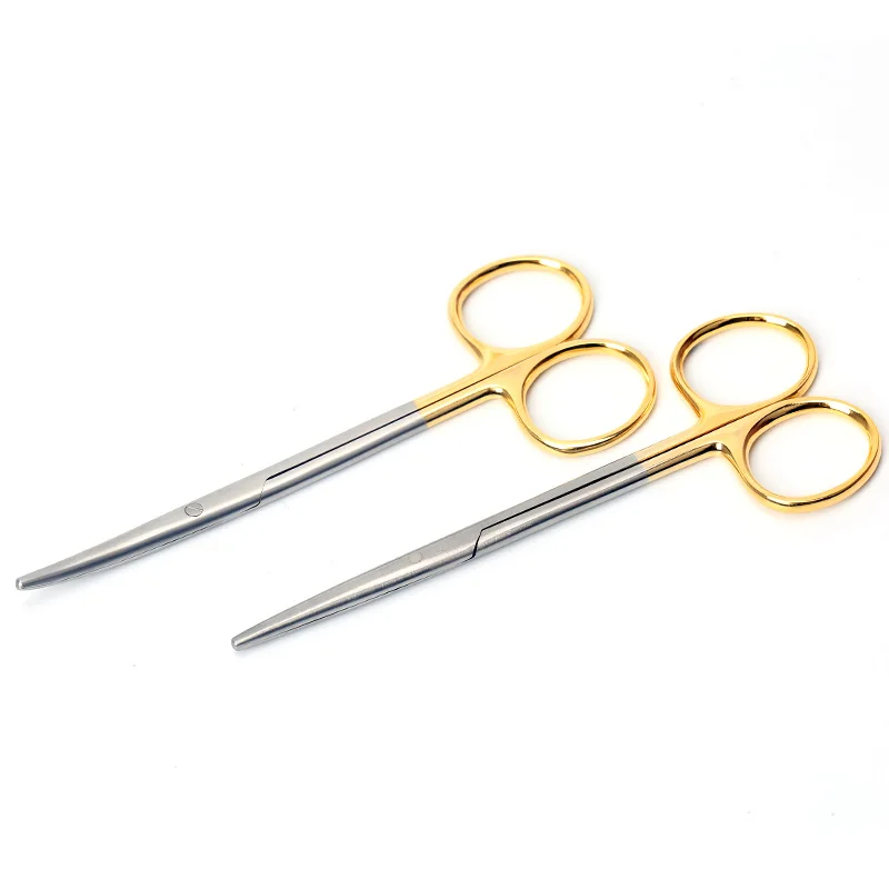 

gold handle Dental ophthalmic blunt scissors operating Nasal Department scissors