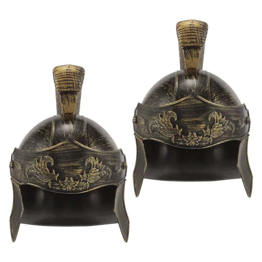 

2Pcs Knight Hat Roman Soldier Medieval Warrior Costume Accessories for Cosplay Parties Events Roman Helmets