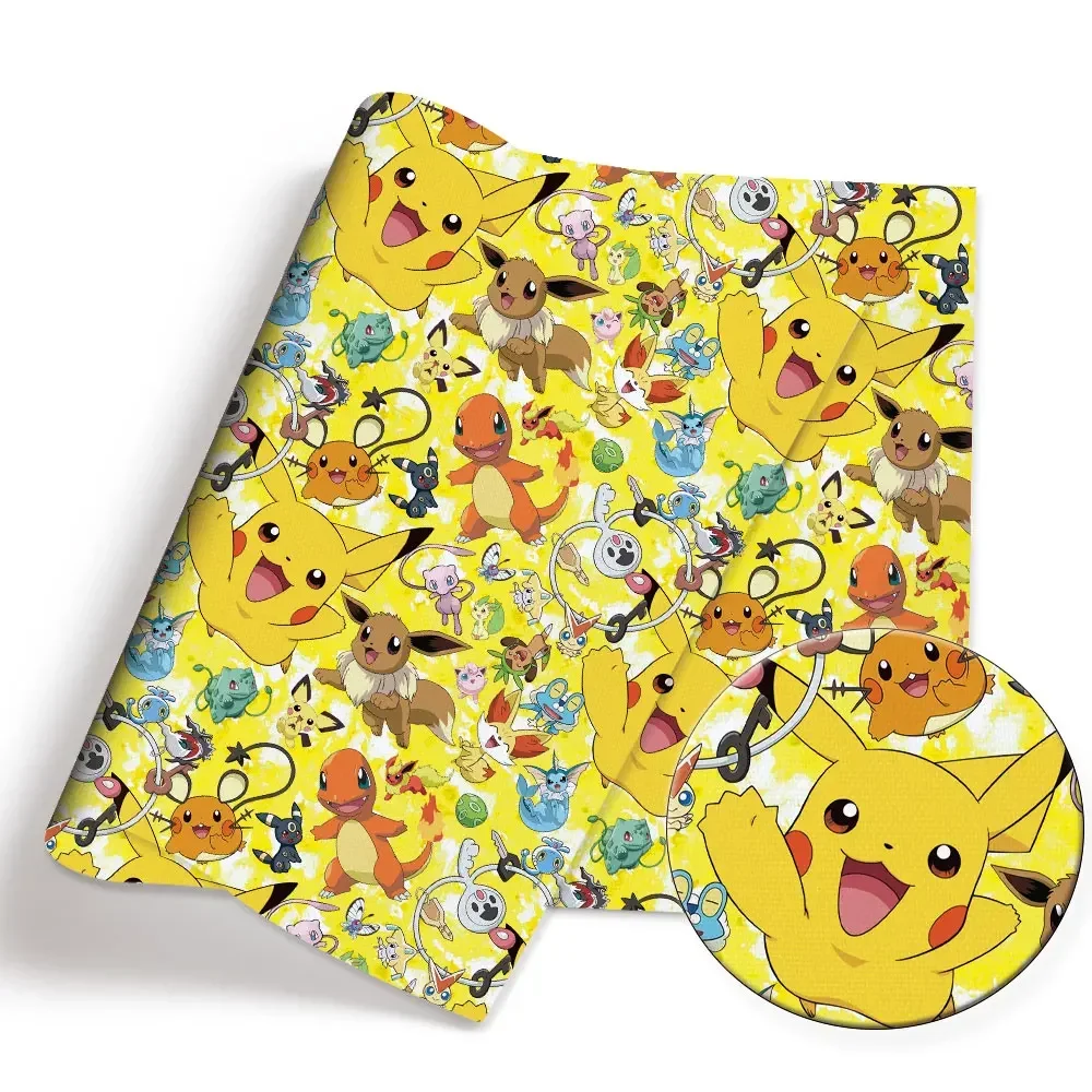 Pokemon Cartoon Fabric140*50cm Handgemaakte Naaien Patchwork Quilten Babyjurk Thuis Vel Bedrukte Stof Stof Naaien Kinderen