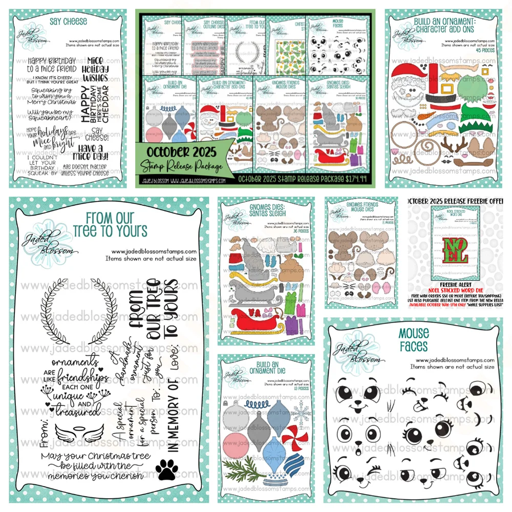 

2025 October New Christmas Gnome Dies: Santa's Sleigh Character Add Ons Dies Stamps Tree Stencils DIY Scrapbooking Greeting Card