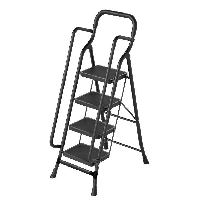 Home folding ladder for middle-aged and elderly people, multi-purpose, portable step, indoor decoration handrail ladder