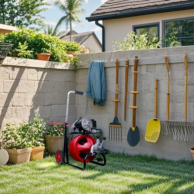 Tagliacavi Tamburo di scarico Durata Testine di alimentazione Tubi per macchine pollici KT-9002H DrainMaster Pro 50FT x 3/8 pollici Fogna Serpente Elettrico A