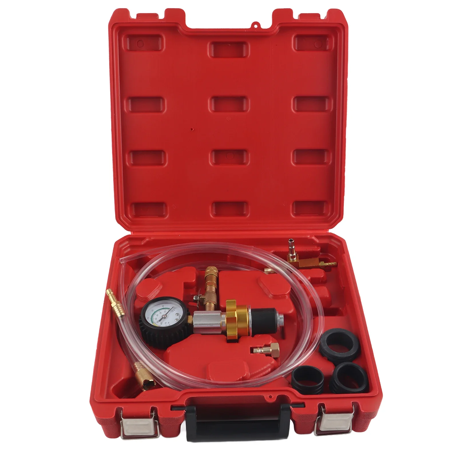 Car Radiator Coolant Refill Purging Kit Fast Connector Evacuate Leaks Test Vacuum Cooling System