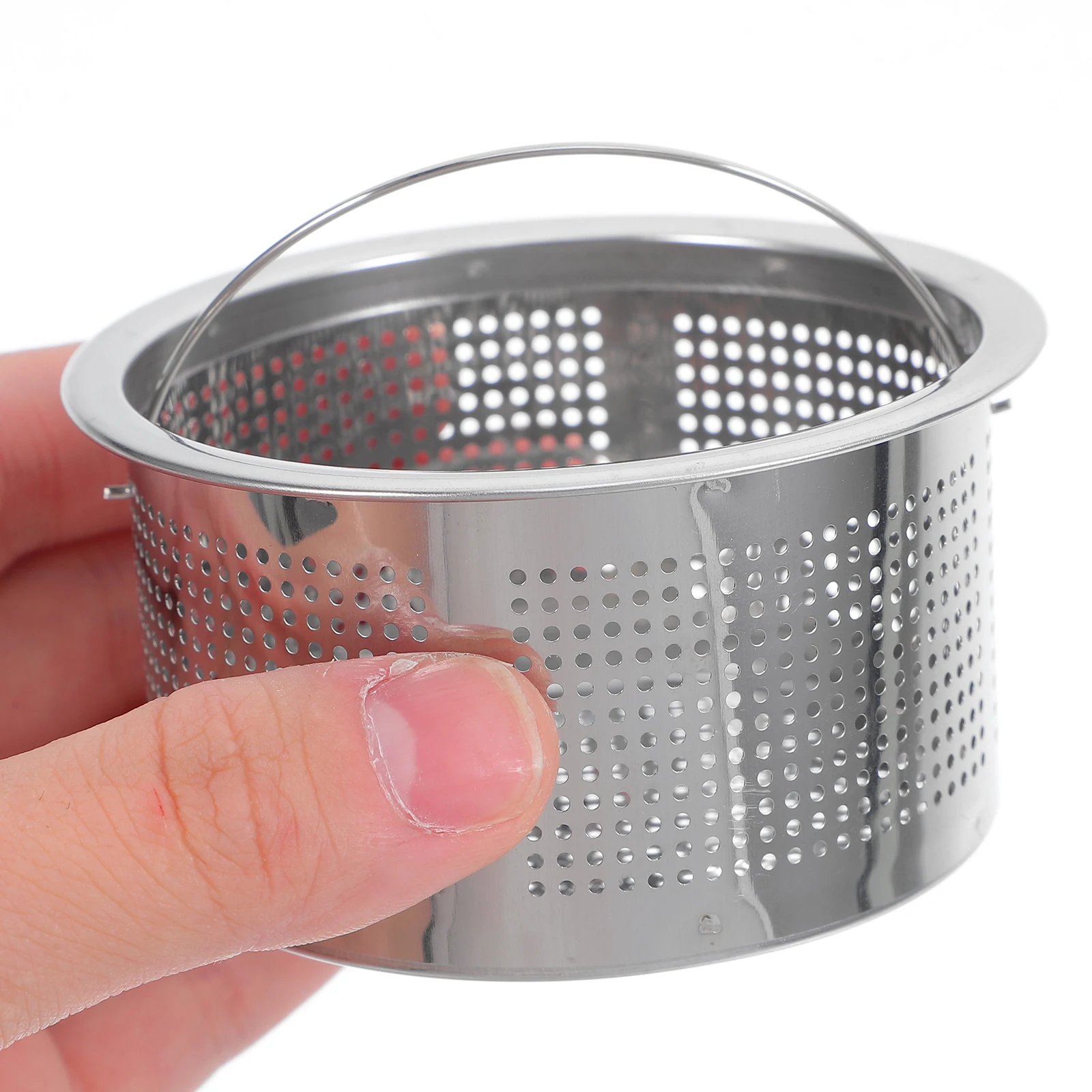 

2pcs Kitchen Sink Filter Drain Stainless Steel Handle Strainer Metal Mesh Efficient Durable Precision Sink Cleaner Clog