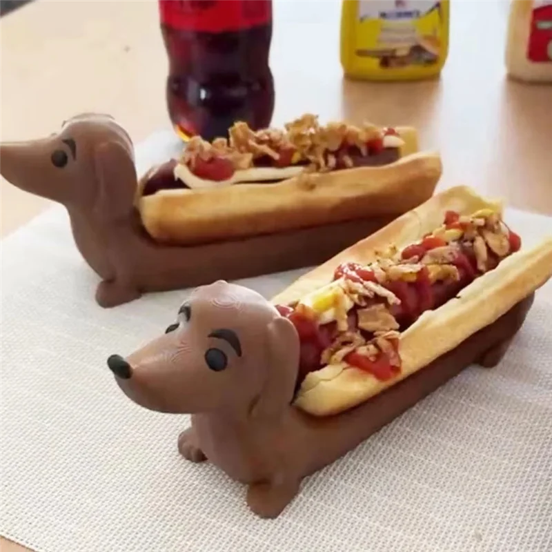 

THIVN-Puppy Shaped Serving Tray Dachshund Snack Holder Hot Dog Holder For Home Family Gatherings Parties Restaurants Home Tool