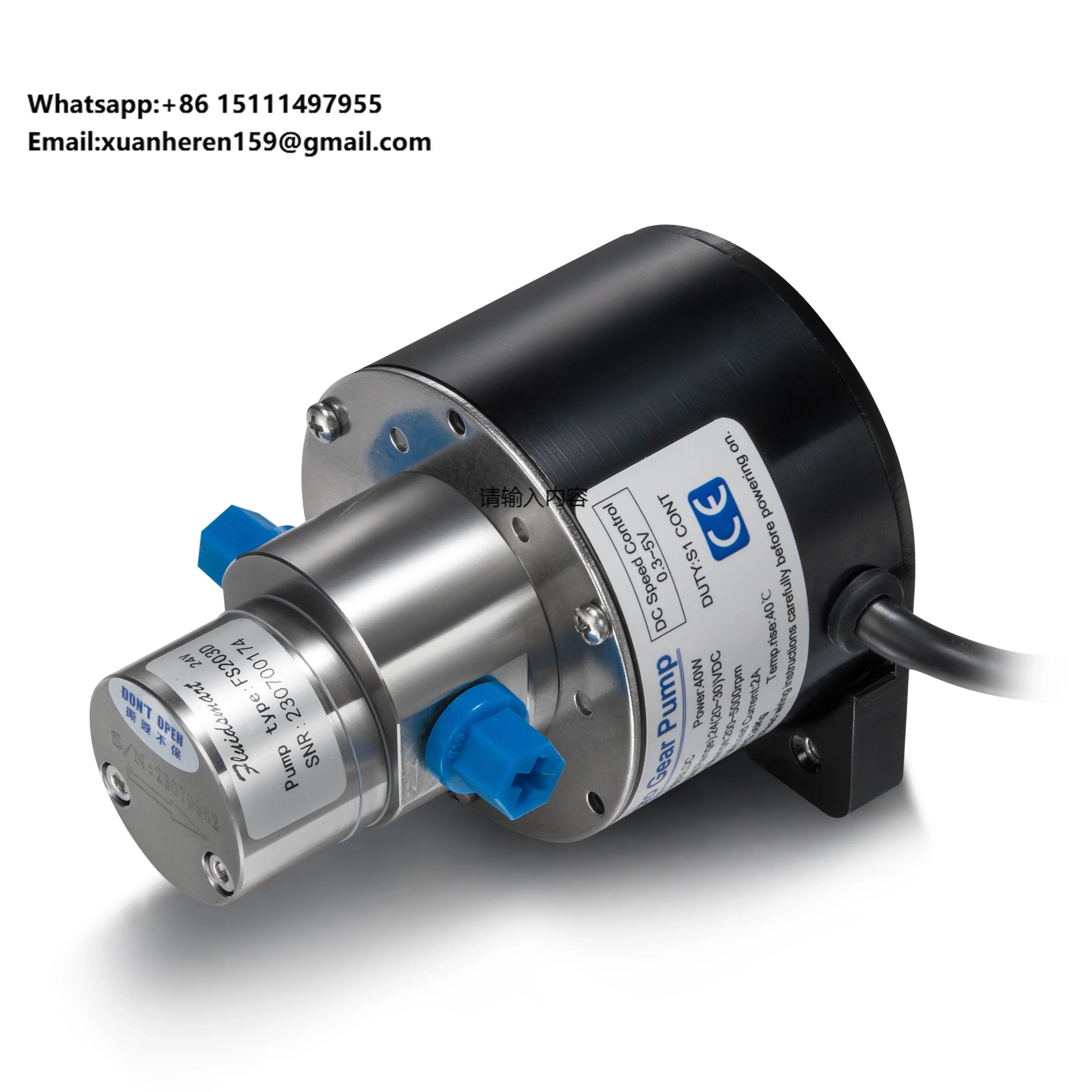 Fluidsmart Anti-corrosion Miniature Small Sampling Water Pump 24v Dc Chemica PEEK Gear Magnetic Drive Micro Gear Pump