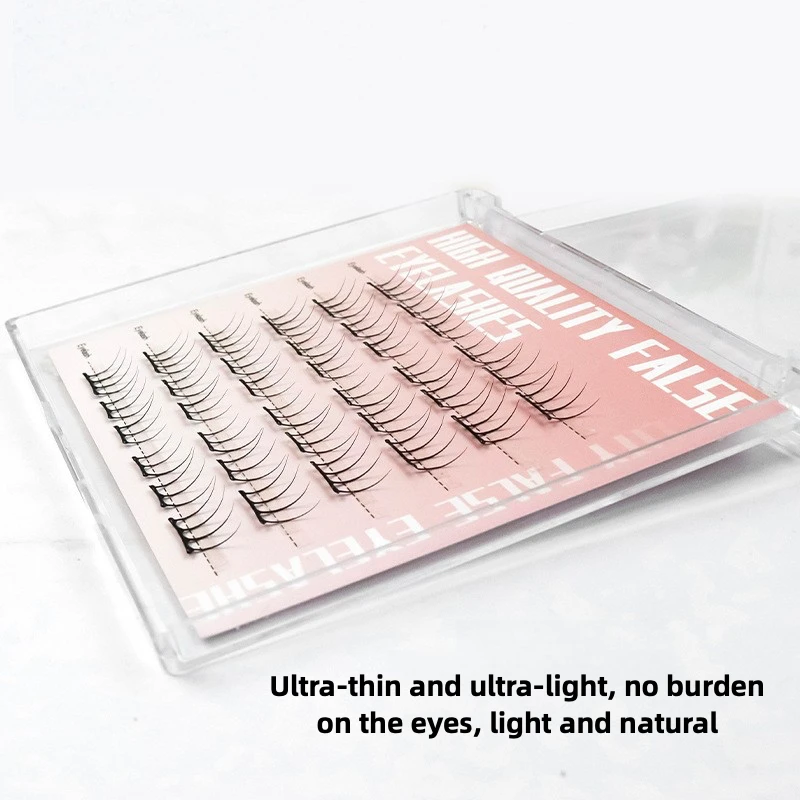Selbstklebende DIY-Wimpern, kein Kleber erforderlich, wiederverwendbare Unterwimpern, 5D, flauschige Cluster-Wimpern, koreanische DIY-Manga-Wimpernverlängerung zu Hause – Detail 4