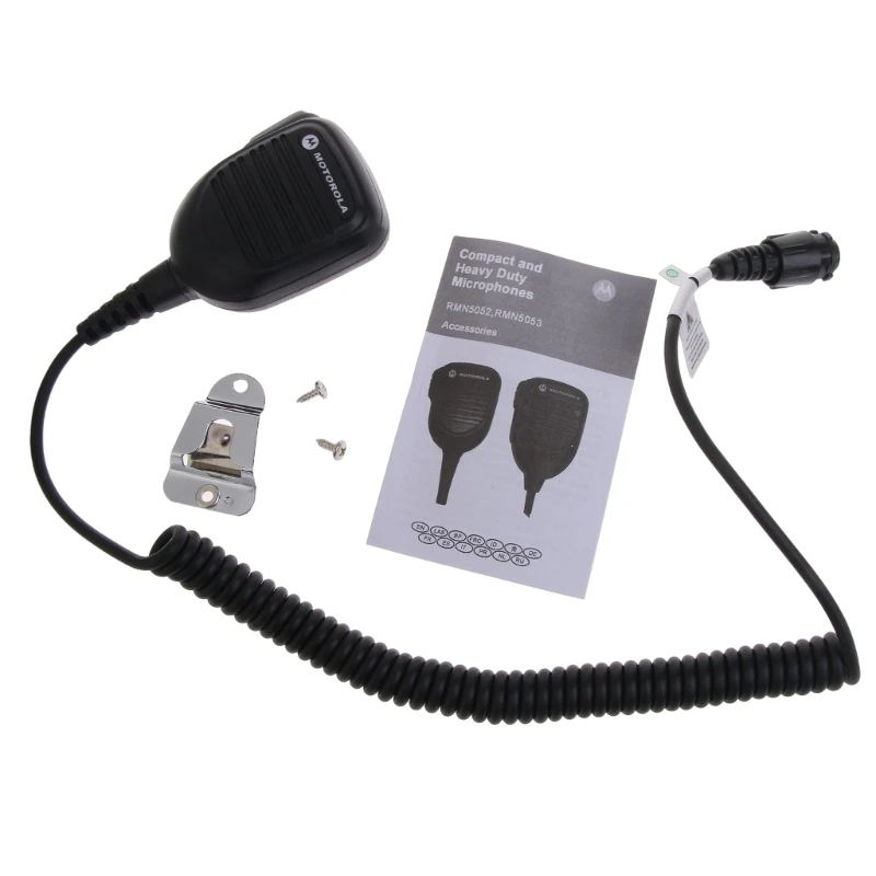 Walkie-Talkie Speaker-Microfoon Schouder-Mic Microfoon Met Rainforced Kabel RMN5052A Fitting Voor DGM4100 DGM6100 DM3400