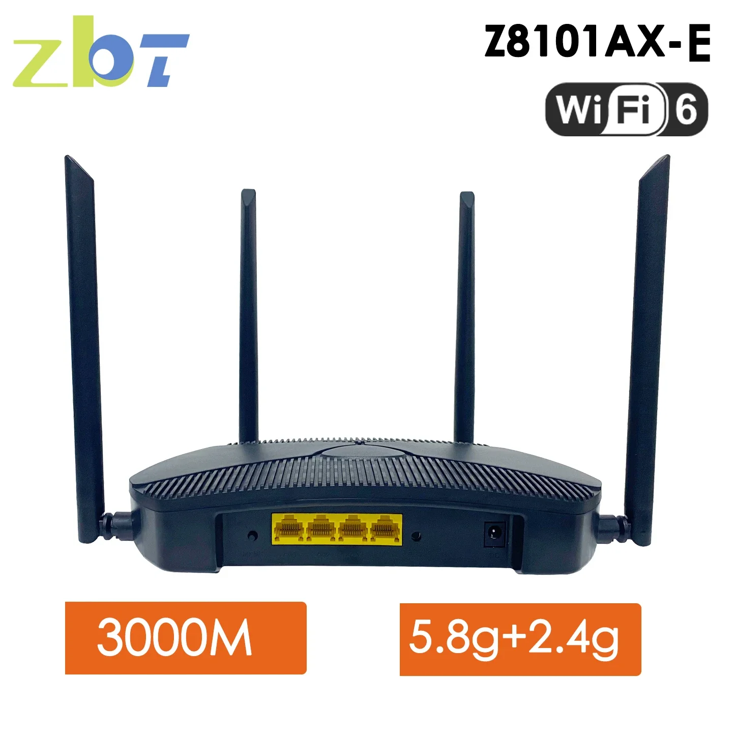 ZBT Gigabit WiFi Router Openwrt 1750Mbps 3000Mbps WIFI6 5.8Ghz 128MB Flash 256MB RAM 4*LAN Hotspot 4T4R Antenna for 128 User