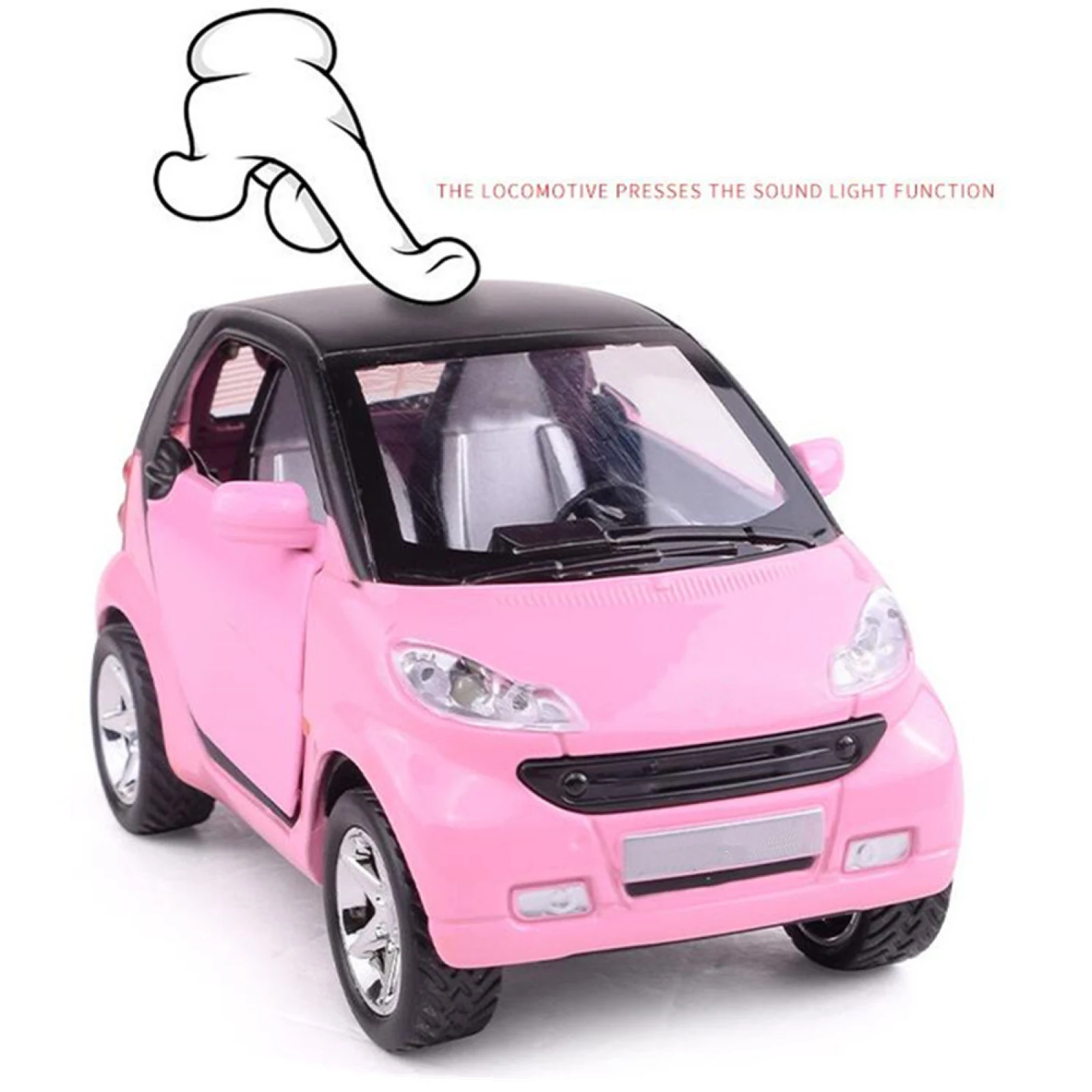 1:32 Roze Pull-Back Model Speelgoed Auto Slimme Legering Metaal Diecast Voertuig Speelgoed Auto Model Kids Gift Auto speelgoed Voor Kinderen