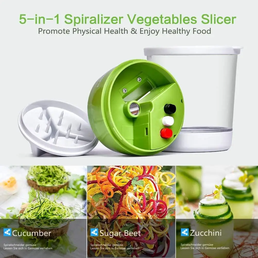 

Kitchen Gadgets Vegetable Cutter Manual Spiral Cutter Kitchen Gadgets for Carrots Cucumbers Veggetti Vegetable Cutter