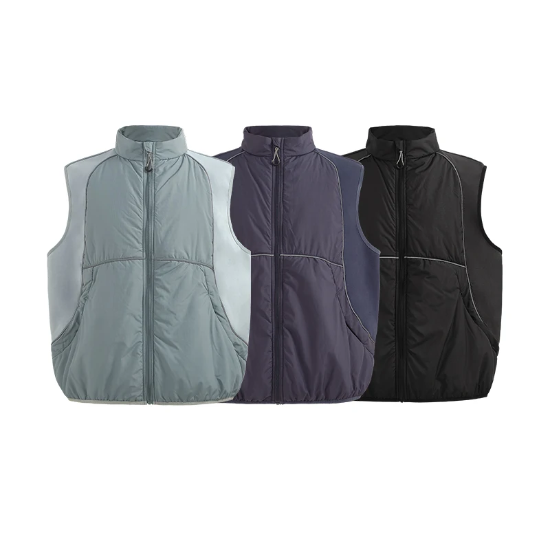 Opgeblazen Heren Sneldroog Katoenen Vest Functioneel Outdoor Kleur Geblokkeerd Utility Vest Losse Pasvorm Sport Casual