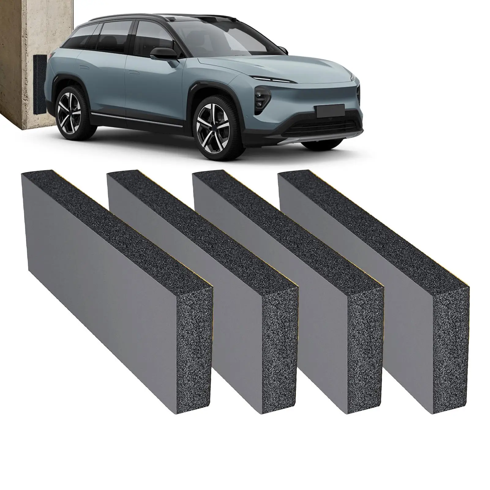 Garage Wall Protector Thick Self Adhesive Anti-Collision Foam Padding 4-Piece Wall Car Stopper Door Guard for Parking Lot