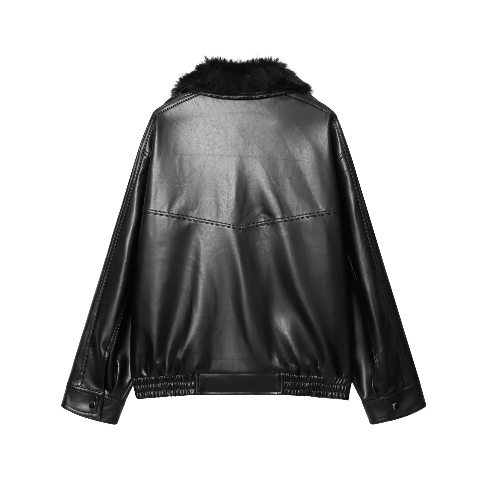 Damenbekleidung im europäischen und amerikanischen Stil, neue Mode, abnehmbare Jacke mit Kunstpelz-Effektkragen