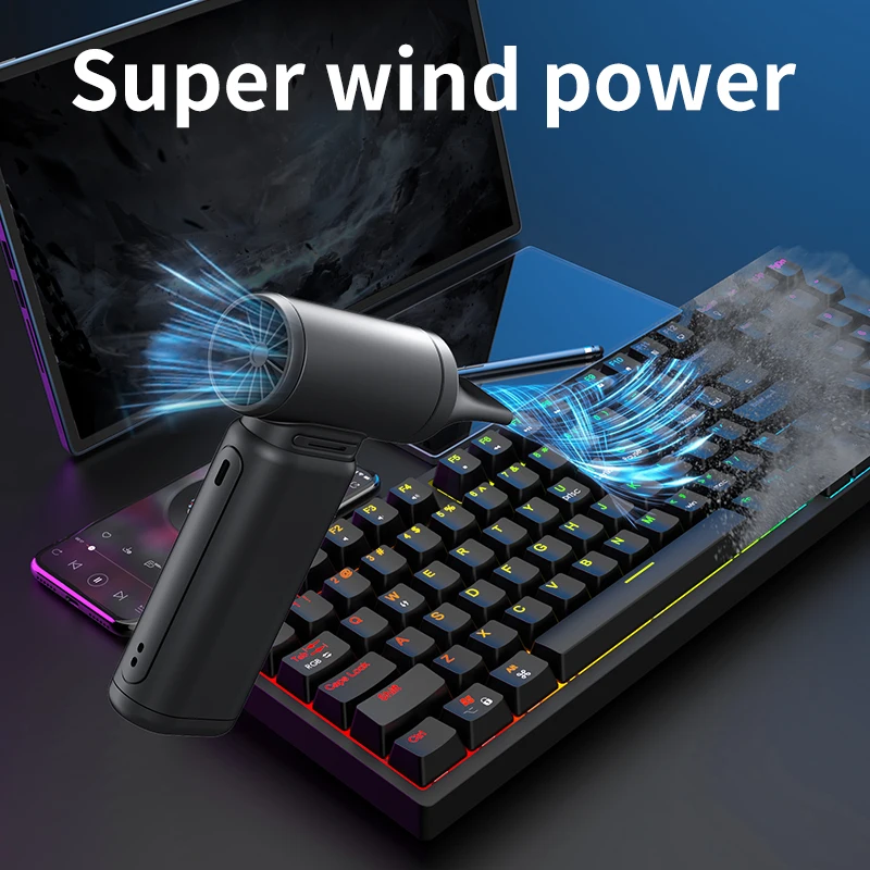 Przenośny, ładowalny wentylator ręczny Turbo Fan, 100 prędkości, wyświetlacz LED, mini wentylator z długą żywotnością baterii do użytku na zewnątrz, w domu i w podróży, WONDRARISE