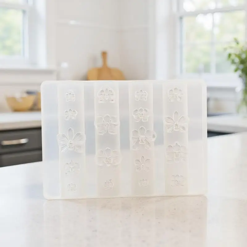 3D Phalaenopsis bloem manicure carving mal, DIY vlinder orchidee nail art design siliconen sjabloon tool.