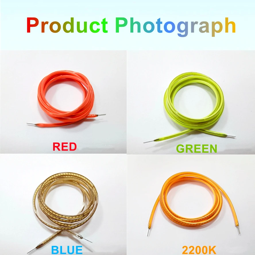 5PCS 360mm 460mm 3V LED COB Flexible Ultra Slim Filament Spiral Bulb Filament Retro Edison Bulb Parts Lighting Strip Decoration