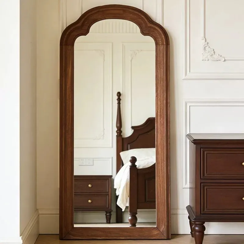 

Apartment Long Mirrors Full Body Standing Nordic Princess Wooden Decorative Mirrors Living Room Dekoracyjne Lustra Home Decor