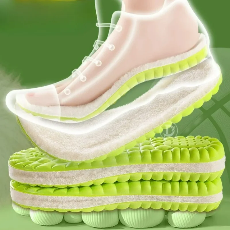 1/3Pairs الشتاء رشاقته أفخم قوس دعم النعال للنساء الرجال الذاتي ساخنة الحرارية مزيل العرق رغوة الذاكرة منصات الأحذية الرياضية