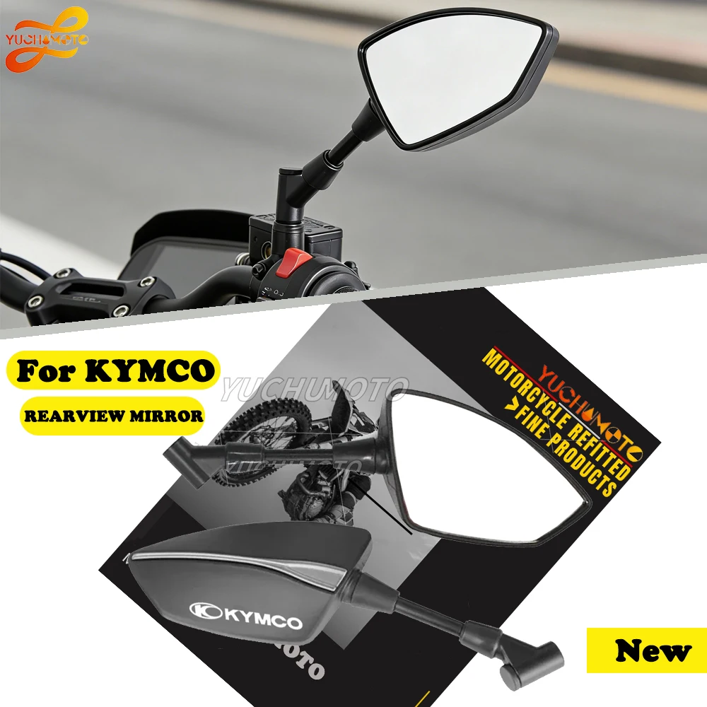 For KYMCO Xciting 250 300 400 AK550 CT250 CT300 S400 Motorcycle Accessories 8mm 10mm Universal Adjustable Rearview Mirrors