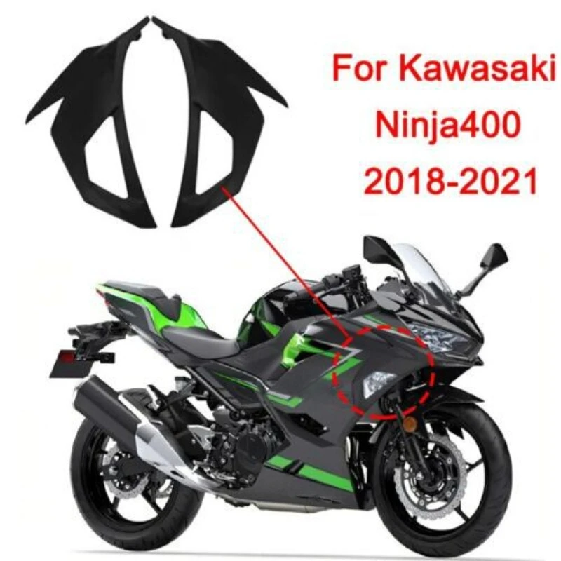 

2PCS For Kawasaki Ninja 400 2018-2021 Black Turn Signal Plate Fairing Hood Cover, Motorcycle Accessories