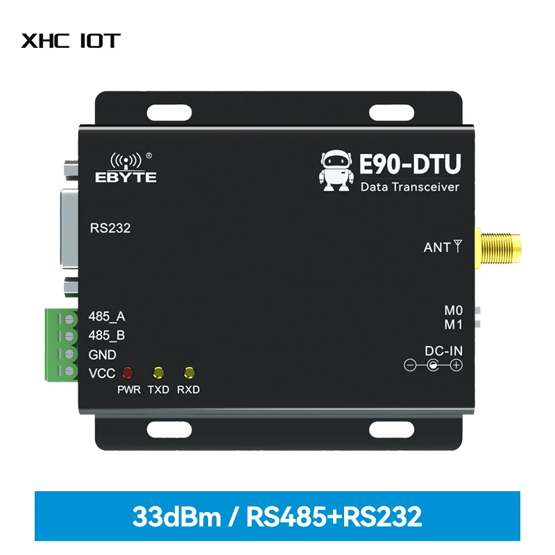 

RS485 RS232 LoRa Indusrtail Wireless Digital Radio XHCIOT E90-DTU(433L33)-V8 12KM Modbus TCP to RTU Anti-Jamming Wireless Modem